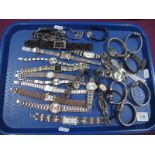 A Collection of Assorted Ladies Wristwatches:- One Tray