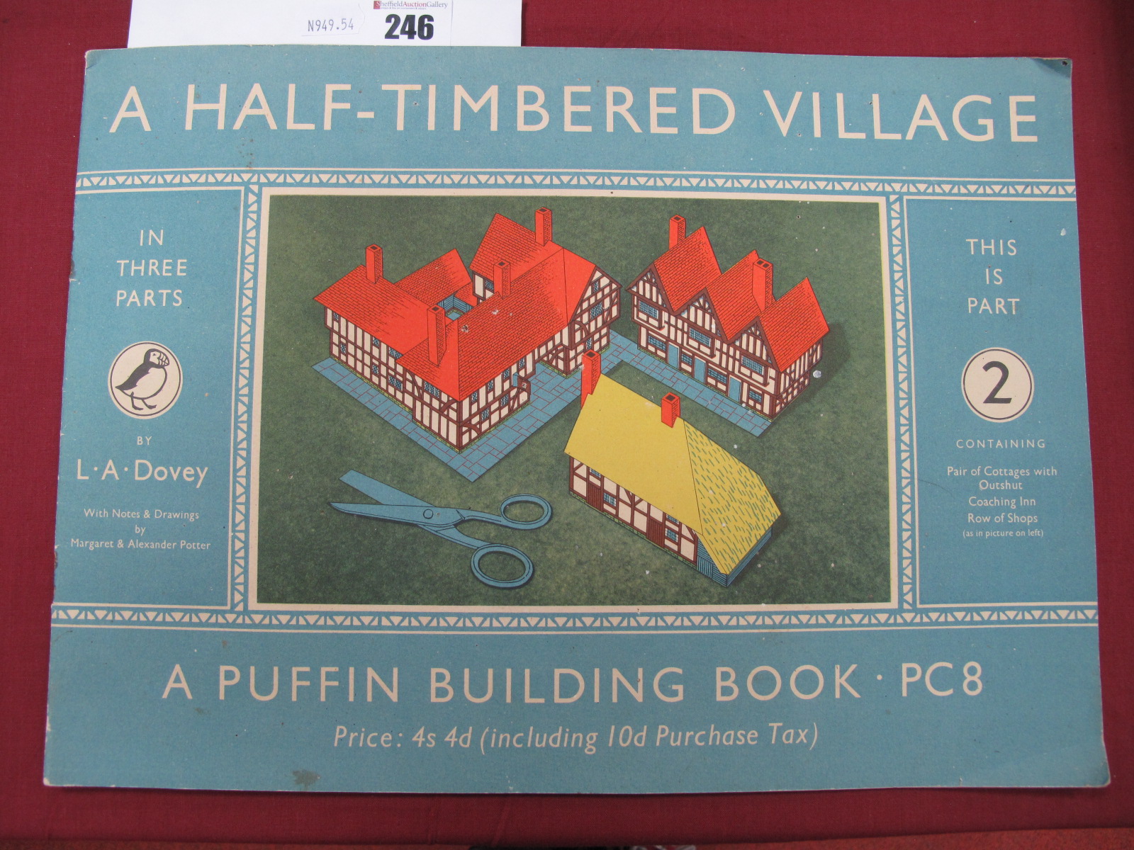 A Half Timbered Village (Part 2 of 3); A Puffin Building Book PC8 by L.A. Dovey, first edition