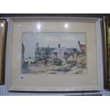 Leslie. R. Black (Rotherham Artist) 'Houses Sprotborough', watercolour, signed and dated '64,