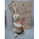 A Modern Steiff Fritzle The Rabbit #37078, white, 26cm high, tag attached Certified No 110, boxed.