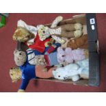 Eight Mid XX Century Teddy Bears, including a 38cm Deans dressed bear.