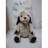 A Modern Steiff Jointed Sweep #664410 'The Sooty Show', 30cm high, mohair, grey, Certified No 277,