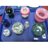 Mdina, Phoenician, Avondale, Isle of Wight and Three Other Mushroom Paperweights, Mdina pink