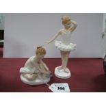 Royal Doulton Figurine 'Little Ballerina', HN3395 and 'Ballet Shoes', HN3434. (2)