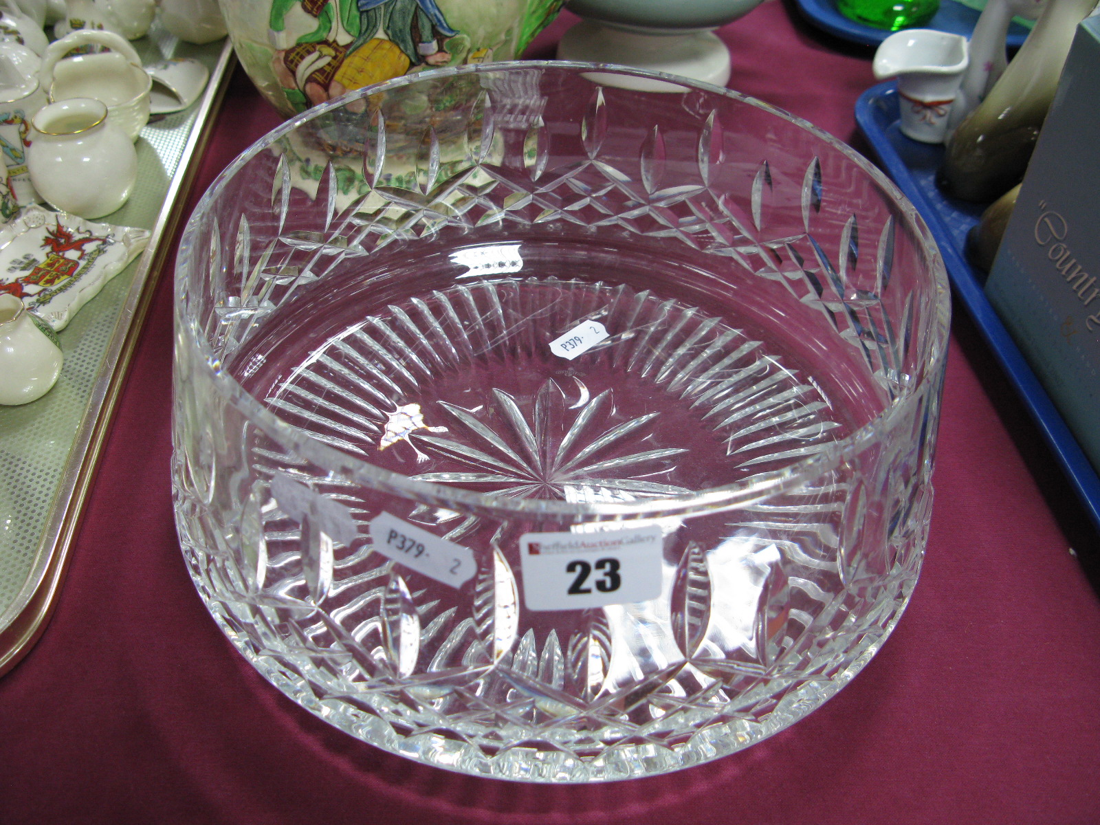 Waterford Cut Glass Bowl, (name on base).