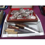 Forty Four Pieces of Kings Pattern Cutlery, including Osborne, Smith Seymour table knives, in case.