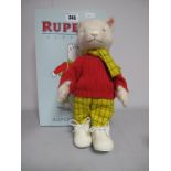 A Modern Steiff 'Rupert Classic' Rupert The Bear #653568, white, 28cm high, Certified No 307,