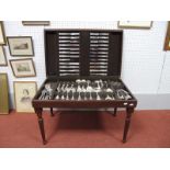 A Table Canteen of Kings Pattern Plated Cutlery, including dessert knives and forks, fish knives and