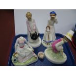 Royal Doulton Nursery Rhymes Collection; Tom, Tom the Pipers Son, HN 3032, Little Bo Peep HN 3030,