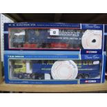 Two Corgi 1:50th Scale Diecast Model Commercial Vehicles, comprising of #75806 M.A.N. curtain side