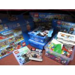 A Quantity of Loose Lego, with a variety of mixed components including Lego Education, railway,