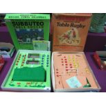 Two Circa 1970's Subbuteo Sets, comprising of table soccer continental club edition, ten players (