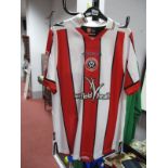 Sheffield United Home Match Shirt with Westfield Health Logo, (Erik) 'Tonne' to back, '20'