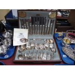 A Canteen of Viners Kings Royale Pattern Plated Cutlery, in original fitted case; a set of six