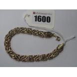 A 9ct Gold Fancy Link Bracelet.