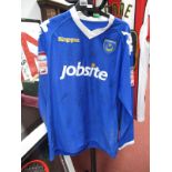 Portsmouth F.C Kappa Blue Home Match Shirt Bearing 'Jobsite' Logo, N Power football league arm