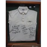 South Africa Cricket Autographs, circa 1998 to include Pollock, Kallis, all black marker signed,