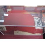 Everlast Red Left Hand Boxing Glove, black marker signed Muhammad Aka Cassius, (fading,