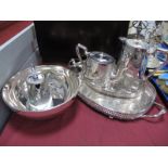 Decorative Plated Tea Ware, oval twin handled tray, modern electroplated bowl, etc.