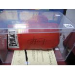 Everlast Red Right Hand Boxing Glove, black marker signed Joe Frazier, (unverified).