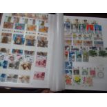 A Stockbook of Mint G.B. and Isle of Man Mint Stamps, mainly commemorative's with blocks of four