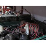 Two Circa 1950's Military 6 Volt Batteries, telephone handsets, motor repeater, switch boxes and