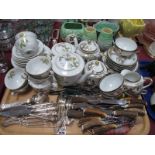 Arthur Price Kings Pattern Plated Cutlery (six place setting), Taylor's Eyewitness horn handled