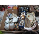 A Mixed Lot of Assorted Ceramics, including Disney Wade Whimsies, Commemorative mugs, soup bowls,