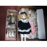 Collectable Porcelain Dolls (5); plus a small Alberon doll. (6)