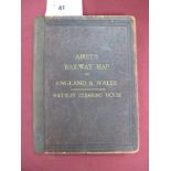 An Aireys Railway Map for England and Wales, Dated 1901- Folded into a leather binding. Linen