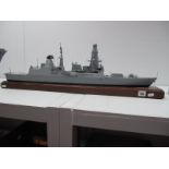 A Super Detailed Waterline Model of The Royal Navy D32 'HMS Daring' A Type 45 Destroyer, possibly by