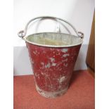 A Metal Merryweather Fire Bucket, cira 1940's/1950's, fair condition.