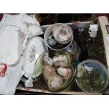 Green Glass Fruit Set, Lilliput Lane models, oval tureen, Worcester 'Evesham' table ware, etc:-