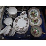 Royal Standard Teaware, of sixteen pieces, Salisbury trio, pianola roll:- One Tray