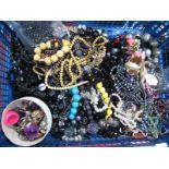 A Large Quantity of Assorted Costume Jewellery, including bead necklaces, bracelets and rings.