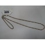 A 9ct Gold Figaro Link Chain, a 9ct gold rope link bracelet. (2)