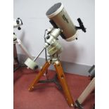 A Sky Watcher Pro Series 150mm D Telescope, on a Vixen Great Polaris equatorial mount (unchecked