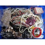 A Mixed Lot of Assorted Costume Jewellery, including bead necklaces, bracelets, imitation pearls,