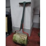 Stone Garden Roller, with iron bracket to wooden handle.