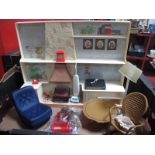Vintage Sindy Living Room Furniture, including standard lamp, rocking chairs, coffee table and