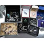 Collection of Assorted "925" and Other Dress Rings.