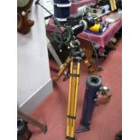 An Optus D=76 Reflector Telescope, and a tripod stand (2)