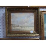 P. Stefani French Coastal Scene, oil on board, signed lower right, 21 x 26.5cm.