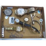 Hallmarked Silver Ingot Pendant, Sekonda gent's wristwatch, ladies wristwatches, cufflinks, fob