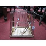 A c. 1930's 'Genykage' Birdcage, complete with feeders, ladder etc (available on Hire Perches!),