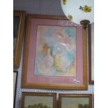 Audrey Haworth (Sheffield Artist), Still Life in the abstract manner, mixed media, signed and
