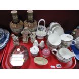 Wedgwood 'Kutani Crane' Teaware, of thirteen pieces, pair of Mettlach vases (one damaged), Murano