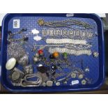 A Mixed Lot of Assorted "925" and Costume Jewellery, including coin style bracelets and similar