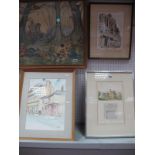 E. Newton (Sheffield Artist), Cornish Place, Sheffield, watercolour, signed and dated '76, details
