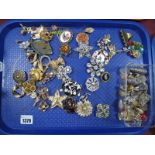 A Mixed Lot of Assorted Costume Brooches, including Butler & Wilson Star Fish, various floral